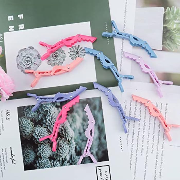 OBSCYON 10Pcs Plastic Non Slip Hair Clips for Women, Professional Alligator Hair Clips, Hair Styling Clips Sectioning Clips of Hair Salon - Image 4
